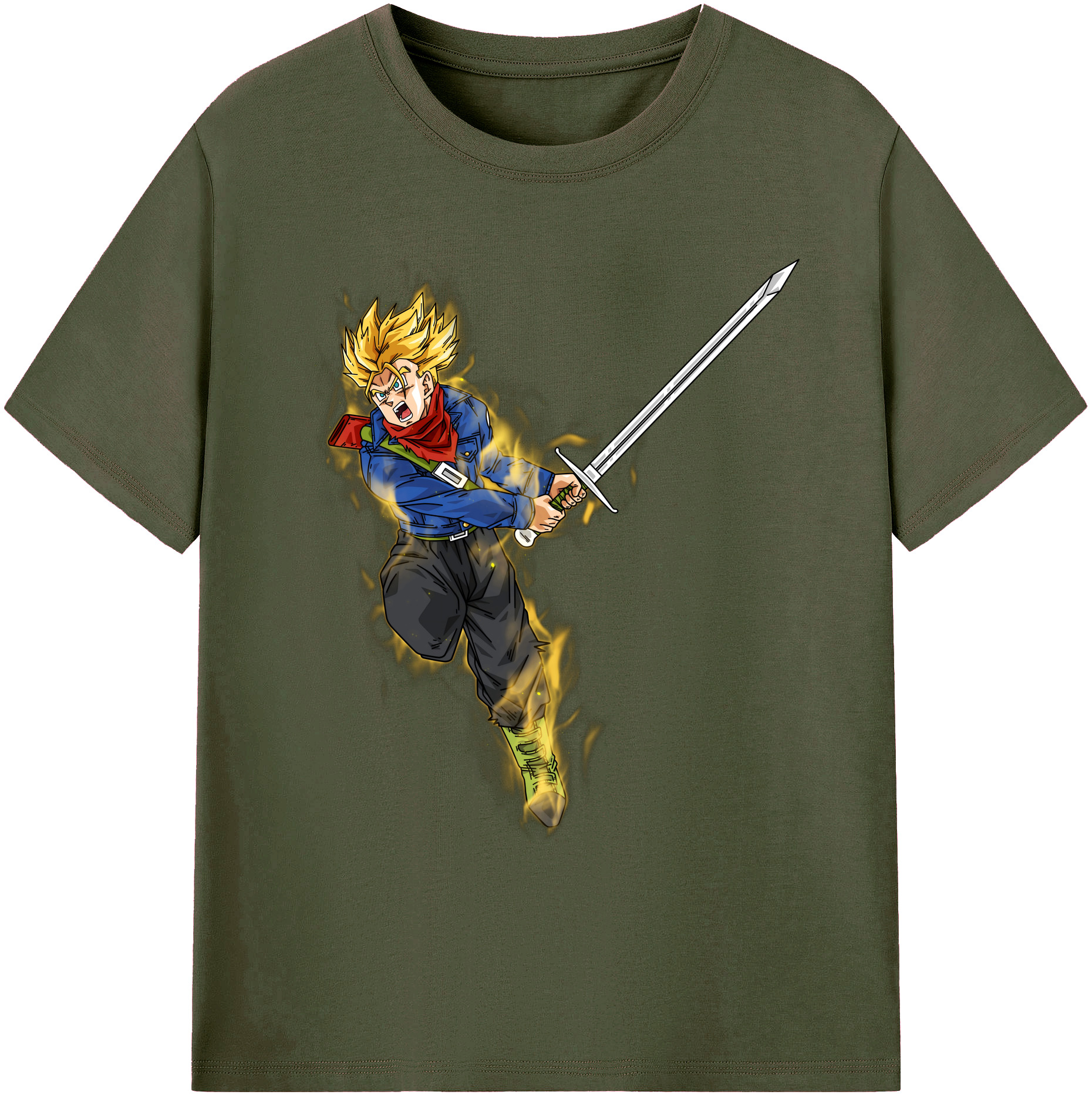 （画像用） ドラゴンボール トランクス（Torankusu）DRAGON BALL Trunks 綿100％ メンズ半袖Tシャツ｜肌触りやわらか＆通気性